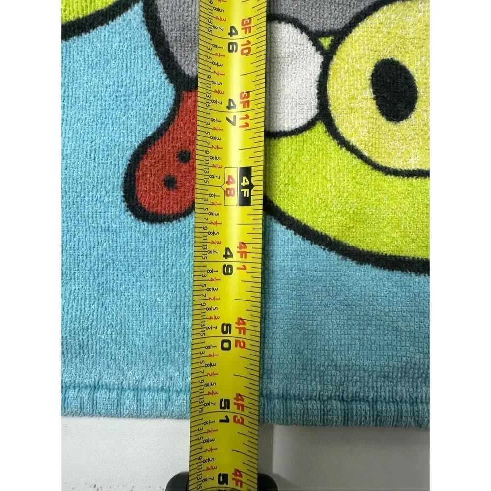 Rare Angry Birds Beach Buth Pigs Cotton Towel 51” X 26” Blue Yellow Green